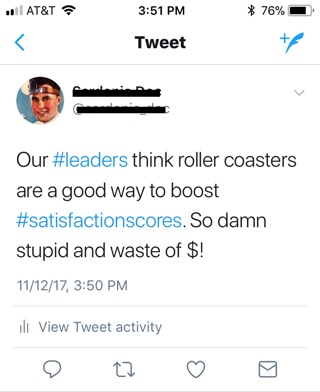 Rollercoaster tweet